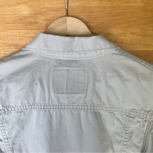 Vintage 90's Levi Silver Tab White Denim Trucker Jacket 715 *Sample Garment* - Picture 14 of 16